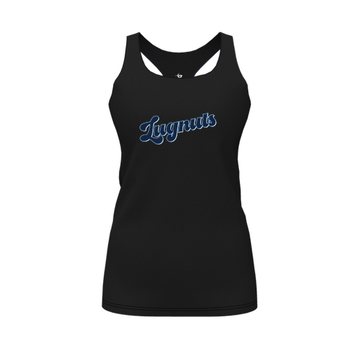 [FT0TRBBK-FYS-LOGO1] Decker Racerback Tank Top (Female Youth S, Black, Logo 1)