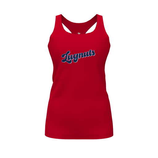 [FT0TRBRD-FYS-LOGO1] Decker Racerback Tank Top (Female Youth S, Red, Logo 1)