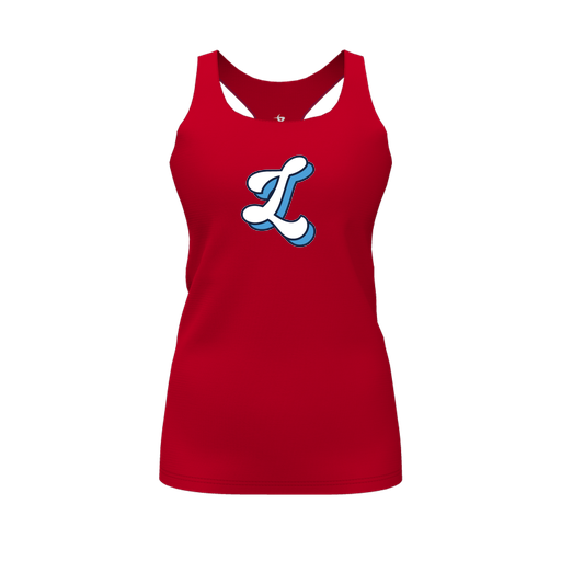 [FT0TRBRD-FYS-LOGO2] Decker Racerback Tank Top (Female Youth S, Red, Logo 2)