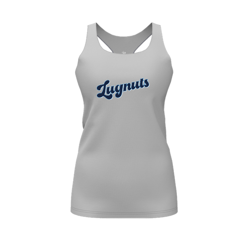 [FT0TRBGY-FYS-LOGO1] Decker Racerback Tank Top (Female Youth S, Gray, Logo 1)