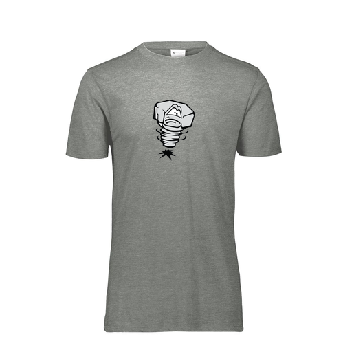 [FTSCUBGY-YS-LOGO3] Decker Youth Tri-Blend T-Shirt - Short Sleeve (Youth S, Gray, Logo 3)