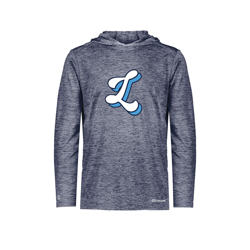 [FOLHCGNV-AS-LOGO2] Decker Men's Charge Hoodie (Adult S, Navy, Logo 2)