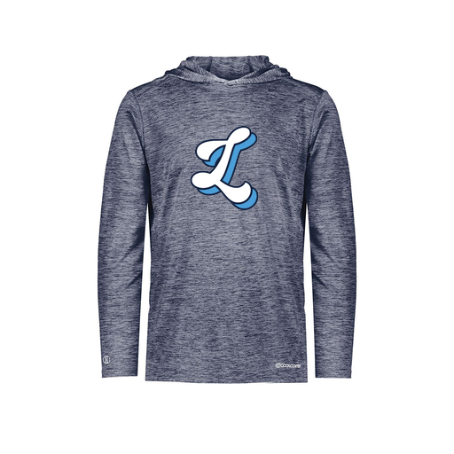 [FOLHCGNV-YS-LOGO2] Decker Youth Charge Hoodie (Youth S, Navy, Logo 2)