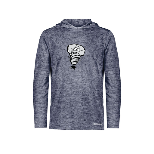 [FOLHCGNV-YS-LOGO3] Decker Youth Charge Hoodie (Youth S, Navy, Logo 3)