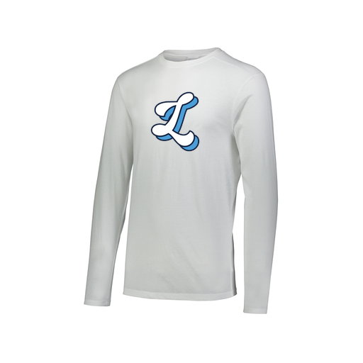 [FTLCUBWH-AXS-LOGO2] Decker Men's Tri-Blend T-Shirt - Long Sleeve (Adult XS, White, Logo 2)