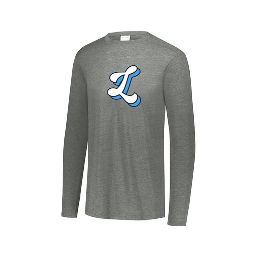 [FTLCUBGY-AXS-LOGO2] Decker Men's Tri-Blend T-Shirt - Long Sleeve (Adult XS, Gray, Logo 2)