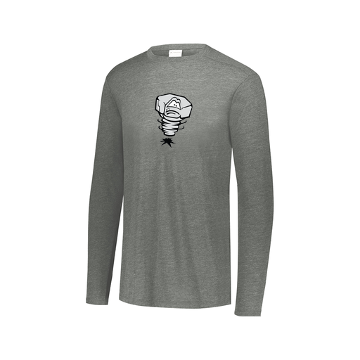 [FTLCUBGY-AXS-LOGO3] Decker Men's Tri-Blend T-Shirt - Long Sleeve (Adult XS, Gray, Logo 3)