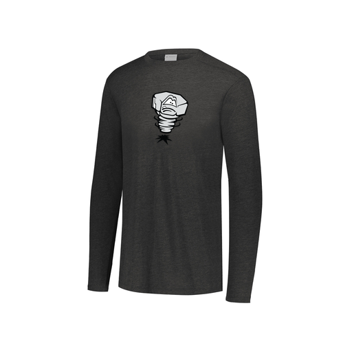 [FTLCUBBK-YS-LOGO3] Decker Youth Tri-Blend T-Shirt - Long Sleeve (Youth S, Black, Logo 3)