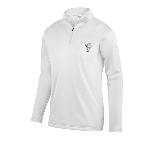 [FOLQFFWH-YS-LOGO3] Decker Youth FlexFleece 1/4 Zip (Youth S, White, Logo 3)